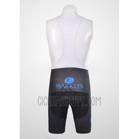 Sky Cycling Jersey Bib Short 2012 Short Sleeve Black and Blue